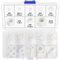 Lyeteung 200 Piezas M2/M2.5/M3/M4/M5/M6/M8/M10 Tuercas Hexagonales Plástico, Tuerca Hexagonal de Nailon, Tuerca Hexagonal de Nailon de Rosca Gruesa Métrica, Blanco