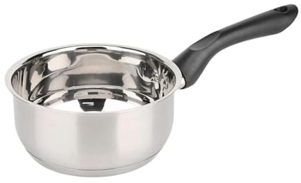 BAUMALU - Casserole Primo - Acier Inoxydable - Tous Feux dont Induction - Triple Fond Diffuseur, Répartition Homogène de la Chaleur - Manche Fixe en Bakélite - Ø16cm