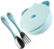 Holibanna 1 Set stoviglie per ciotola di cibo complementare stoviglie in acciaio inossidabile ciotole per ciotola per neonati ciotola per Sky-blue Riutilizzabile