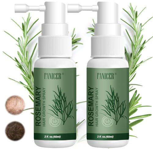 2 * 60ml Aceite Pelo de Romero,Aceite para el Crecimiento del Cabello,Crecimiento Pelo, Nutre el Cuero Cabelludo y Estimula el Crecimiento,Scalp Serum Apto para Hombres y Mujeres,Fácil de usar