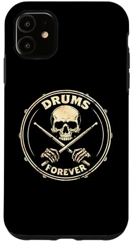 Vintage-Drummer Batterie Batteur Musicien tambours Batteur Coque pour iPhone 11