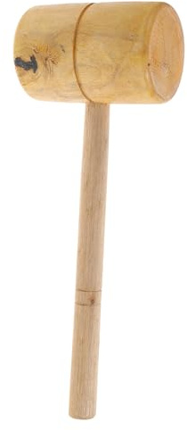 Holzhammer aus Rosenholz für Präzises, Leichtes Beim Möbelbau | Glatter Griff, Schonendes Klopfen für Dübel und Empfindliche Flächen, Khakifarbenes Holz