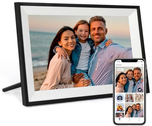 Humblestead Cadre Photo Numérique WiFi 10,1 Pouces écran Tactile Intelligent 1280x800 IPS, Rotation Automatique, Configuration à Distance Facile Via l'application AiMOR Noir