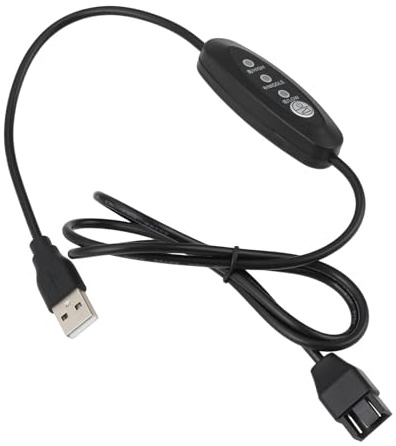 MechPort USB to 4-Pin Fan Power Cable 5V to 12V Booster with Speed Control 98 cm for PC Case Fans