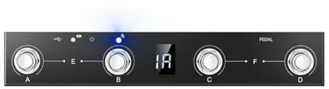 WheatThrive Interruttore a pedale MIDI, controller a pedale USB, ricaricabile a 4 pulsanti, controllo app, compatto per musicisti, per TURNER Chocolate Plus