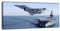 wandmotiv24 Leinwandbild Panorama Nr. 197 Flugzeugträger 100x40cm, Keilrahmenbild, Bild auf Leinwand, Armee Militär Flugzeug