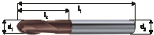 Forum Kugelfräser WN lang VHM TiALN 4,0 mm HA Z2