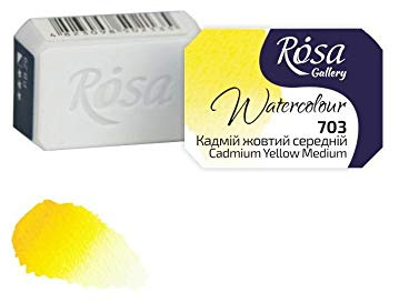 Professional Watercolour Paint, 2,5ml Half Pan, Gallery (Cadmium Yellow Medium)
