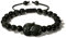 COAI Unisex Geschenkideen Verstellbares Armband aus Schwarzem Obsidian mit Fuchs Charm in Größe M
