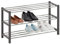 IDIMEX Schuhregal Dublin mit 3 Ablagen in grau. Robuste Schuhablage mit Metallrahmen, edel verchromt. Ideal für Flur und Diele.