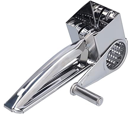 BuyWeek Käsereibe mit Kurbel, Edelstahl Käsehobel Drehbare Käseschneidemaschine für Haushaltshähnchen Käse Walnuss Nüsse