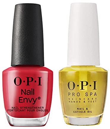 OPI Nail Treatment Set - Nail Repair & Strengthener, Red Nail Polish & Nail & Cuticle Oil, 0.5 fl oz