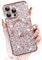 Fiyart Designed for iPhone 12 Pro Max Case,Compatible with MagSafe Cheetah Print Plating Camera Protection Clear Phone Case, Magnetic Glitter Leopard Print for Women Girls Phone Case 6.7-Pink