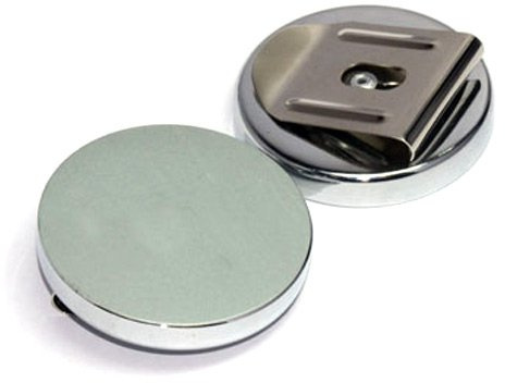 2 x Gürtel Magnet-Clip Magnetischer Gürtelklipp - Ø 51,5mm - Haftkraft 5 kg - Magnetischer Gürtelklipp mit extra starkem Magnet für Schrauben Nägel Werkzeuge wie Schraubendreher, kleine Zangen usw.