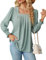 Heersan Womens Blouse Ruffle Long Sleeve Tops Casual Blouses for Women Square Neck T-Shirts Blouse Tunic Tops