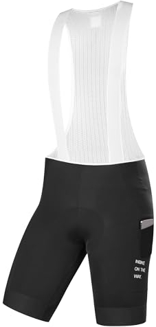 INBIKE Salopette Ciclismo Uomo con Fodello 3D Pantaloncini Bici da Strada con Bretelle Pantaloncini MTB Traspirante Asciugatura Rapida Abbigliamento Ciclismo Estivo Nero,L