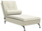 vidaXL Massage Chaiselongue mit Nackenrolle, Liegesessel mit Sperrholzlatten Metallbeine, Relaxliege für Wohnzimmer, Liegestuhl, Creme Samt