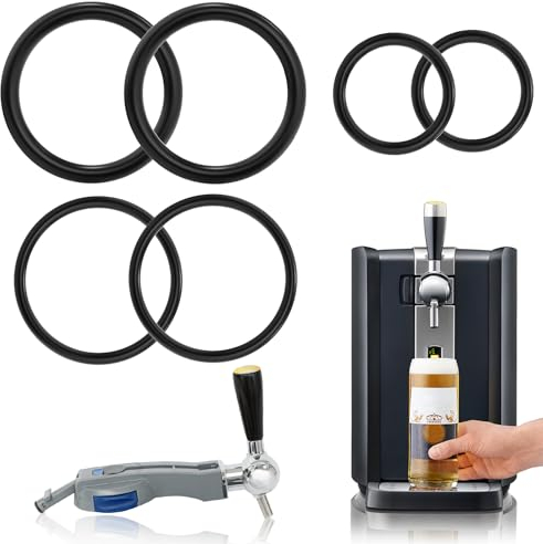 Ancable Dichtung O-Ringe Wartungssatz kompatibel mit Philips Perfect Draft Bier-Zapfanlage HD3600, HD3610, HD3620, HD3720 – inklusive Wasserhahn-, Fass- und Griffdichtungen (6PCS)