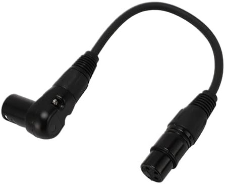 XLR auf XLR Kabel, 90Grad Stecker auf Buchse, Mikrofonkabel 3-polig für Lautsprecher, Studio-Mischpulte(0,3 Meter/ 0,98