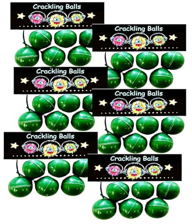 h2i Crackling Knisterbällel | 36 Stück | Party Spaß für Klein & Groß I für Silvester, Halloween & Party Mitbringsel | Kinder & Jugendfeuerwerk | c | Ganzjahresfeuerwerk Kat. F1