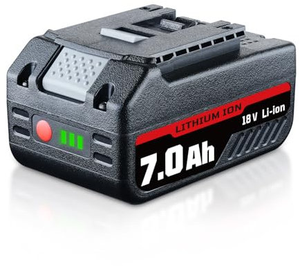 18V 7.0Ah Replacement for Bosch 18V Battery Compatible with Bosch Power Tool BAT609 BAT622 BAT620 BAT609G BAT618 BAT618G BAT619 BAT619G BAT610G BAT611 BAT612