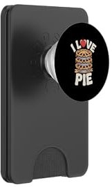 I Love Pie Manzana Postre Pila Diversión Tipografía PopSockets PopWallet para MagSafe