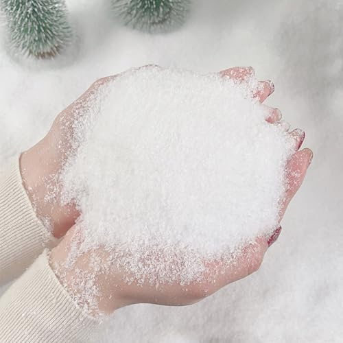 BDBFPAN 200g Kunstschnee, Kunstschnee Zum Basteln Kunstschnee Für Weihnachtsdekoration, Winterdorf Und Fotografie, Ideal Für DIY-Projekte Und Partydekoration