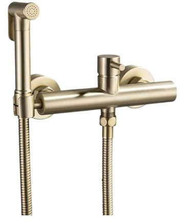Douchette WC Portable Kit de douchette bidet portable en laiton for WC avec jet et mitigeur thermostatique(Color 4)