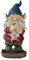 Alpine Corporation Gartenzwerg, lächelnder Gartenzwerg, 38,1 cm hoch, Mehrfarbig
