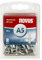 Novus Aluminium-Blindnieten 8 mm, 70 Nieten mit Ø 5 mm, 2.5-4.5 mm Klemmlänge, für Nichteisen Metall, Kunststoff, Leder