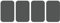 dalipo 05009 - Bügelflicken 4er-Pack, ca. 7,6x4,9cm, dunkelgrau