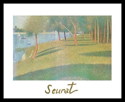 Georges Seurat Studie Grande-Jatte Poster Bild Kunstdruck im Alurahmen schwarz 24x30cm