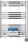 anapont elektrischer Badheizkörper - chrom gebogen - Timer-Funktion - Handtuchheizkörper - Badheizung elektrisch - Handtuchheizung - Made in Germany (KTX-4, 775h x 600b)