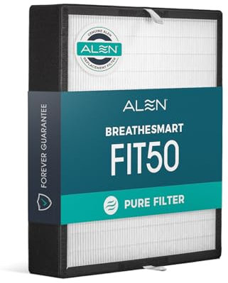 Alen Air Filter FF50-Pure Replacement H13 True HEPA Filter for BreatheSmart FIT50 Air Purifier - Captures Allergens, Dust, & Mold (1 Filter)