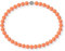 Schmuckwilli Perlenkette für Damen Magnetverschluß - 45cm Länge mit 10mm großen orangen runden Mallorca Perlen - Muschelkernperlen Kette für jeden Anlass - die Halskette Pearl Necklace für Frauen