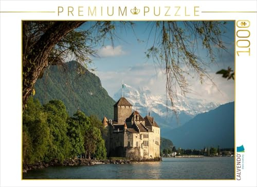 CALVENDO Puzzle Das Schloss Chillon | 1000 Teile Lege-Größe 64 x 48 cm Foto-Puzzle für glückliche Stunden