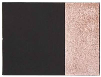 Geome Dipped Placemats, Rectangular, Leather Effect/Black & Rose Gold, Set of 4
