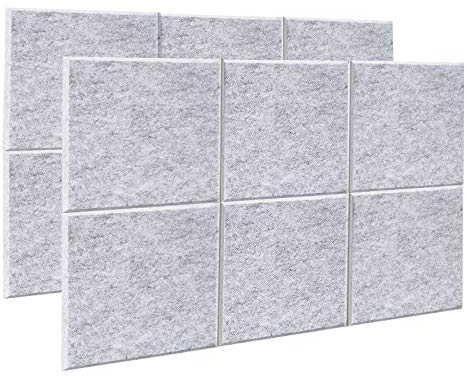 Akustik Panel, AGPtEK 12er Pack Akustische Absorptionsplatten 30,5x30,5x1 cm Schallschutzpaneele, Hohe Dichte Schallabsorbierende Akustik Panels für Haus & Büro, Wanddekor & Akustische Behandlung