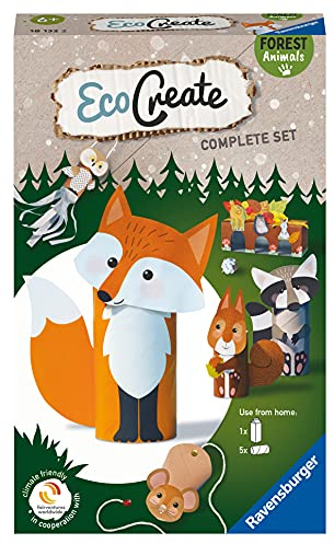 Ravensburger EcoCreate 18132 - Forest Animals - DIY Bastelset für Kinder ab 6 Jahren - Geburtstagsgeschenke, Deko selber basteln
