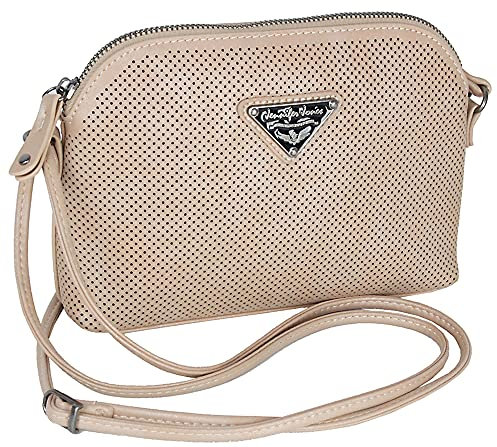 J JONES JENNIFER JONES Kleine elegante Damen Umhängetasche Schultertasche (Powder)