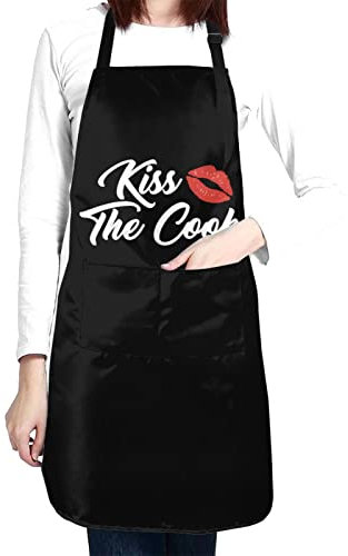Jumsky Kiss The Cook Schürze Verstellbare Kochschürze für Frauen