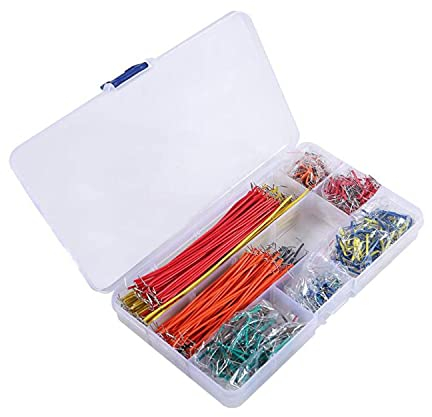 AEDIKO 840pcs Jumper Wire Kit 14 Values Breadboard Jumper Wires Kit 2-125mm Solderless Flexible Breadboard Connecting Line Cables