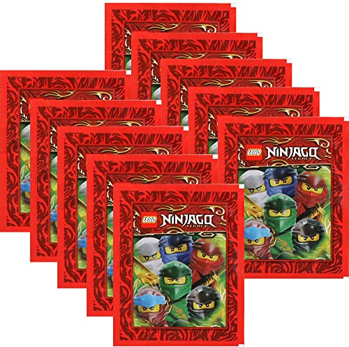 collect-it Lego Ninjago - Legacy Serie 2 - Sammelsticker - Bundel mit 10 Tüten + 40 Hüllen Sleeves