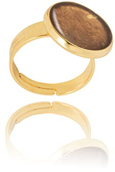 Dragon Porter Klassisch Glanz Runde Groß Statement Ringe Einstellbar für Damen (Stil 51 - Klein Weiß Silber)
