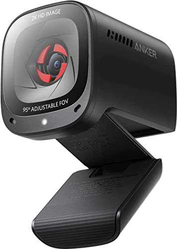 Anker PowerConf C200 2K Webcam for PC, Computer Camera with AI-Noise Canceling Microphones, Stereo Mics, Adjustable Field of View, Low-Light Correction(Renewed)