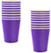 ATBEAMEN 16PCS Deep Purple Paper Cups,Disposable Paper Cup Solid 9oz Paper Cups Tableware Birthday Decorations Party Cups Party Drinking Cups for BBQs,Halloween,Picnic,Baby Shower,Party Cups Supplies