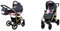 BabyLux Largo 2-in-1 Baby Kinderwagen Tief und Kinderwagen mit Zubehör Verstellbar und faltbar Aluminiumkonstruktion Wasserdicht Nicht abnehmbare Räder Latte Beige Gold Frame