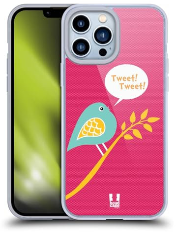 Head Case Designs Rose Fluo Oiseaux - Motifs Coque en Gel [Protection de Qualité Militaire] Compatible avec Apple iPhone 13 Pro Max Et Compatible avec MagSafe