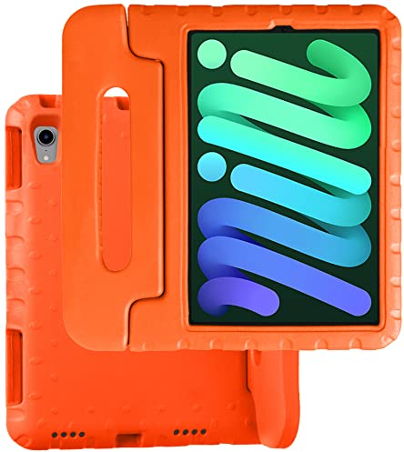 BASEY Hülle für iPad Mini 6 8.3 (2021) Hülle Kinderfreundliche Stoßfeste Schutzhülle - Kindgerechte iPad Mini 6 8.3 (2021) Hülle Kids Case - Orange