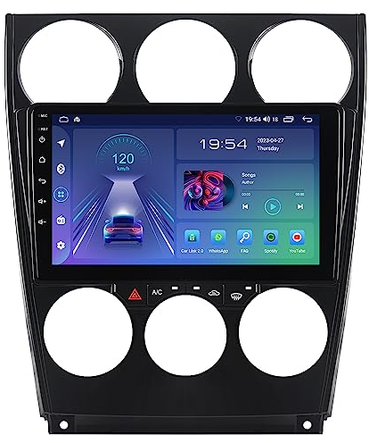 ACAVICA Android 12 9 Zoll Autoradio für Mazda 6 GG1 2002–2007 Navi GPS Navigation Touchscreen Stereo mit kabellosem Carplay Bluetooth WiFi DSP USB FM 2+32 GB